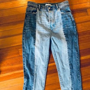 PacSun Two Panel High Waisted Straight Leg Jeans